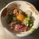 居酒屋もんし - ねばねば野菜のスタミナ豆腐