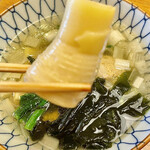 Sobakiri Morino - コリコリと口の中で弾ける若竹は出汁を含んで春の味　顔がほころぶ美味さです