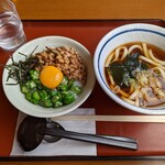 Yamada Udon - ミニ納豆オクラ丼定食¥380-