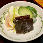 祇園 なん波 - 香の物は山椒昆布に春キャベツが印象的でした