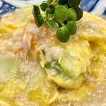 かつぎや - フワッフワに火が入った玉子にトロトロの蟹餡が絶妙に絡まります