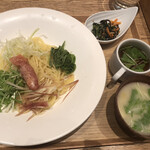Men Iroiro Itsudemo Oyatsu - お出汁で食べる食べるパスタ 炙り明太子@1,440円