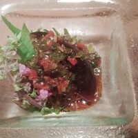 四川料理 龍の子 - 松花ピータン唐辛子ソース