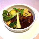 Wagyu beef cheek stew in red wine