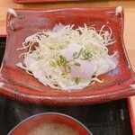 Tempura Hiroba Shokudou - 春キャベツと半熟玉子のシーザーサラダです。（2022.4 byジプシーくん）