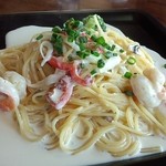 風のアトリエ - 海老と彩り野菜のクリームソース（通常のメニューから）945円