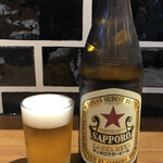 Hinaka - 瓶ビールは赤星です。