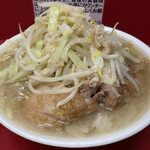 ラーメン二郎 - 大ブタダブル・ヤサイマシマシ・アブラマシマシ・ニンニク少なめ・カラカラ！¥1,080