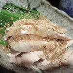 Oishii Daidokoro Juunikagetsu - 蒸し鶏とホウレンソウ胡麻味噌たれかけ