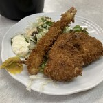 ゆたか食堂 - ヒレカツにまいと海老フライ