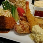 味くらぶまさや - ミックスフライ･クリームコロッケ＆エビフライ＆鶏唐揚げ