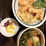 こがらや - 日替わりランチ　キス天と温かいそば　800円