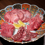 焼肉 わしの - 上タン塩 　神戸牛カルビ 　和牛ロース 　ハラミ