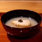 木鶏 - 2022.4 揚げ鰆 実山椒 筍すり流し椀