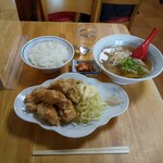 瑞祥苑 - 唐揚げ定食 ワンタン