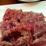 はせ川 - カルビとサイコロランプの塩焼き　