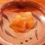 天ぷら たけうち - 玄海の真鯛塩水締め　伊佐木の真子