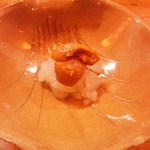 天ぷら たけうち - 熟成した槍烏賊の雲丹のせ