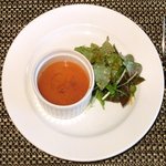 高田馬場 Ristorante En - おすすめランチ 1600円 のサラダとスープ