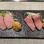 Koube Teppan Suteki Iwasaki - ローストビーフ二種食べ比べ