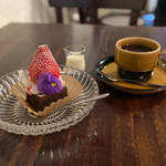 食堂 山小屋 - 本日のsweets Veganブラウニー