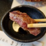 西洋膳処 まえだ - 飛騨牛のステーキ。好きなミディアムレアの焼き加減。