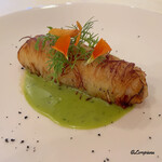 プチレストラン ブーケ・ド・フランス - 笠子のカダイフ風じゃが薯巻