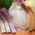 鮨芳 - ◆刺身おまかせ（かんぱち、どろえび、生たこ）