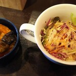 うみからそらへ - サラダと小鉢（連子鯛のピリ辛南蛮）