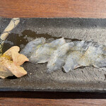 A e B - カワハギのカルパッチョ