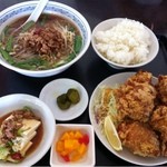 福都 - 唐揚げ  スープはラーメンに変更＋100円