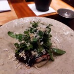 炭火割烹 白坂 - ⚫「焼きタコ　クレソン　菊芋」　