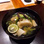 炭火割烹 白坂 - ⚫「アイナメの沢煮椀」