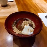 炭火割烹 白坂 - ⚫「水餅 きなこ   福岡のマスカルポーネ」天然水仕立ての水餅