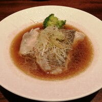 新中国料理HARAKAWA 北新地店 - 「月替わりランチのメイン(魚)」真鯛の蒸し物♡
