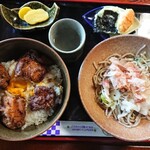 そば玄 藪椿 - 単品で唐揚げ丼と単品のおろしそば！