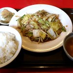 聚幸園 - 聚幸園 ＠板橋本町 週間サービスメニュー 野菜肉いため定食 550円