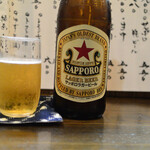 大納言本家 - ビール　赤星中瓶     