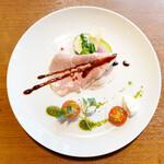 Akami Modern Chop House - 前菜は茶美豚のローストポーク