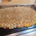 Monja Okonomiyaki Teppanyaki Yajirobee - 出来上がった「ジャンボもんじゃ」