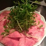 代々木 今半 - 極上和牛タンと豆苗