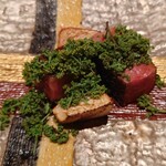 伯雲 - 仙台牛のヒレ肉の炭火焼と静岡県藤枝の筍と奈良吉野の花山椒