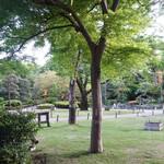 Raunji Koumyou - ラウンジから見る新緑の高輪プリンスの庭園