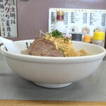 喜多方ラーメン麺街道 - 醤油ねぎチャーシュー(大盛り、太麺)