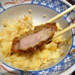 とんかつは飲み物。 - たまごソースかつ丼（大盛）870円（惣菜３種類まで無料、ご飯大盛無料）