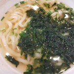 夢庵 - あおさ海苔うどん、アップ