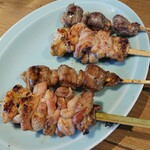Tamaya craftbeer - すなぎも(タレ、塩)、赤鶏せせり(タレ、塩)