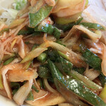 野菜みそラーメン 鬼首 - 初めてのネギキムチY(´▽ `)Y