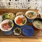 Shubou Fuku - 三種丼食べ比べ膳（¥1,200）