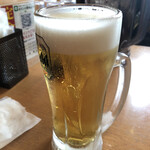 大衆食堂 定食のまる大 - 生ビール（中）450円